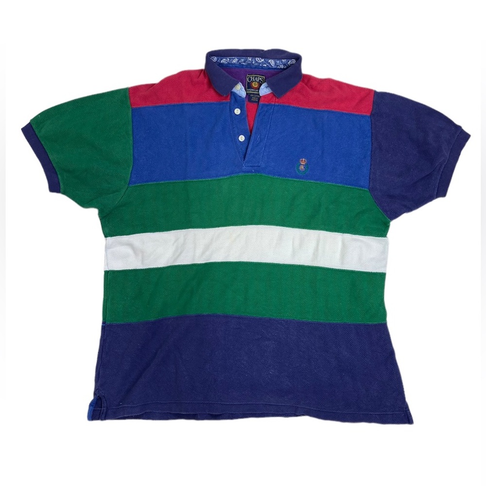 Chaps X Ralph Lauren Patchwork Colored Vintage Co… - image 1